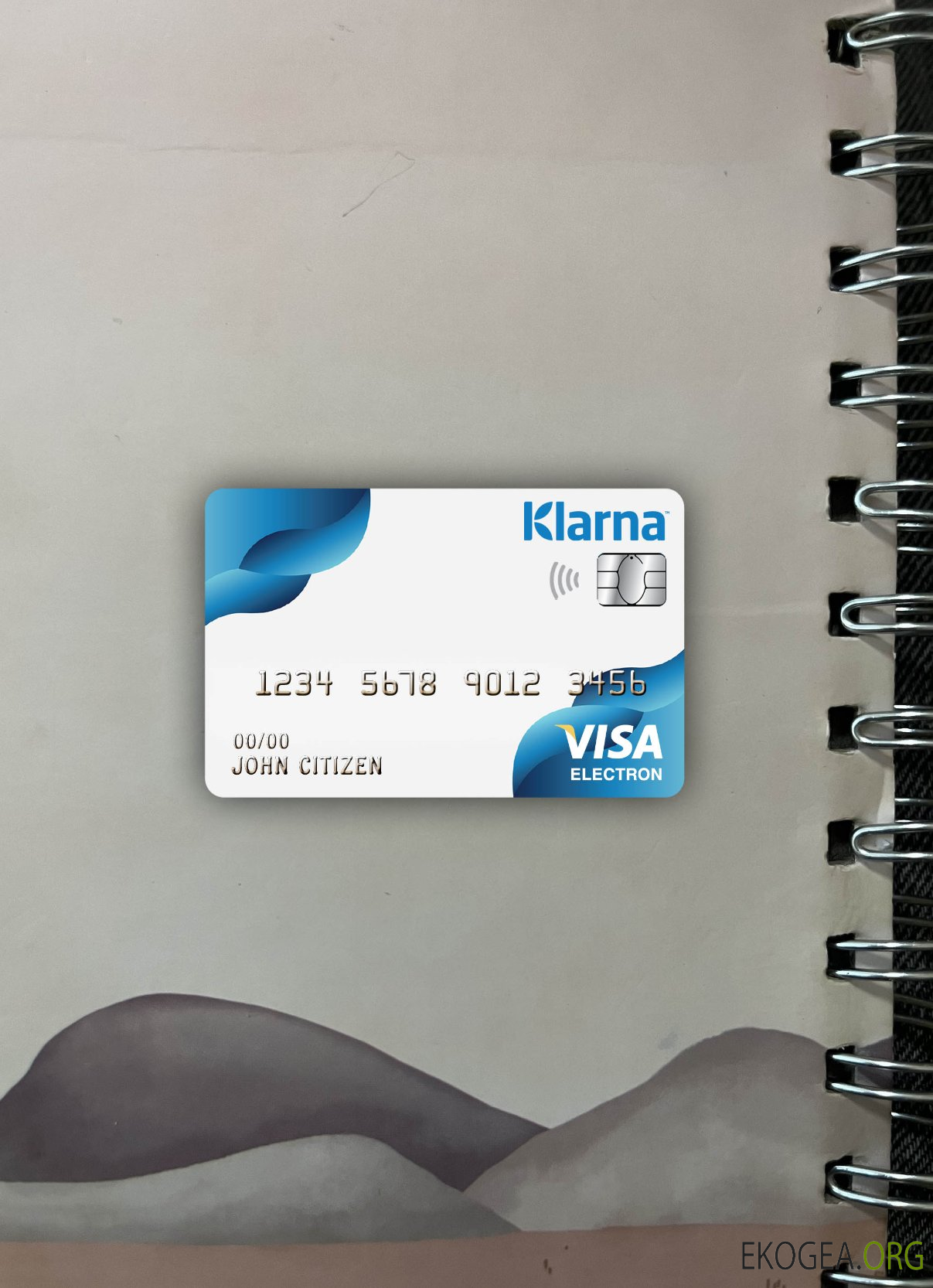 Finlande Klarna bank visa carte électronique photolook , avant